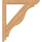 Ekena Millwork Funston Slat Smooth Bracket w/ Offset Brace, Western Red Cedar, 5 1/2"W x 34"D x 38"H BKT0604X34X38FST06SWR - alternate 4